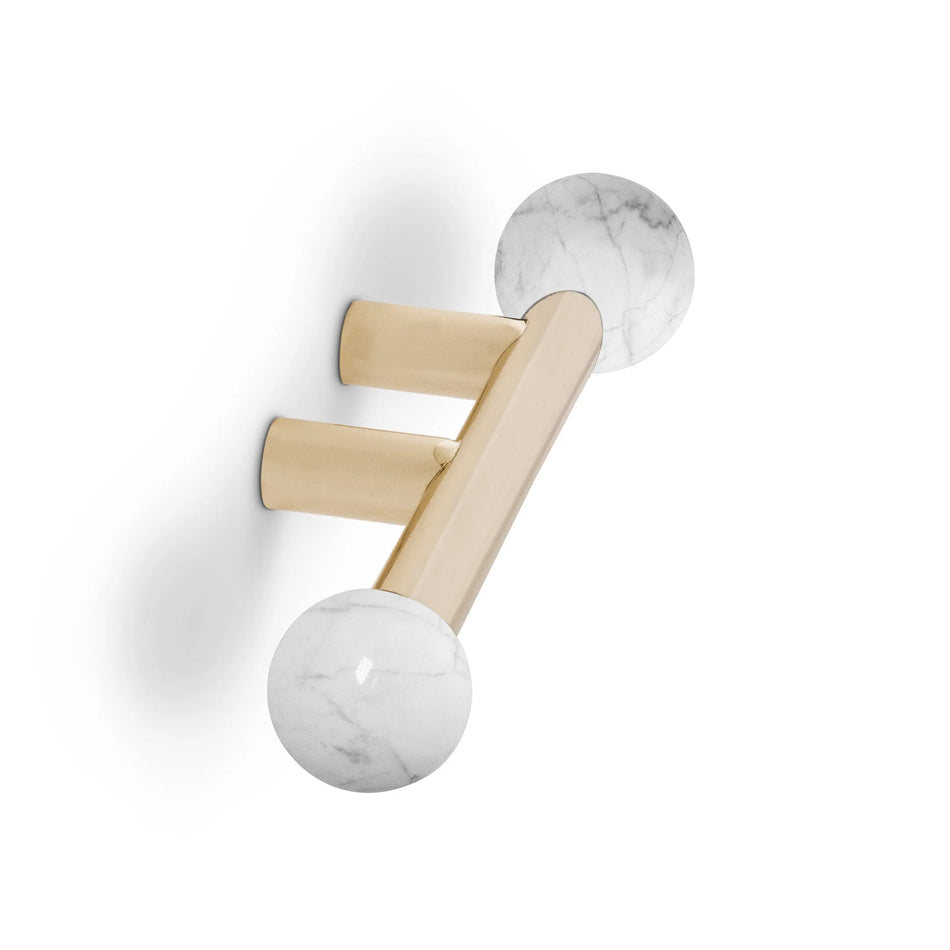 QUANTUM TW5020 CABINET HANDLE CARRARA MARBLE PULLCAST JEWELRY HARDWARE