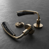 TWO LUXURY GOLD DOOR LEVER CLASH CM3047 BY PULLCAST JEWELRY HARDWARE