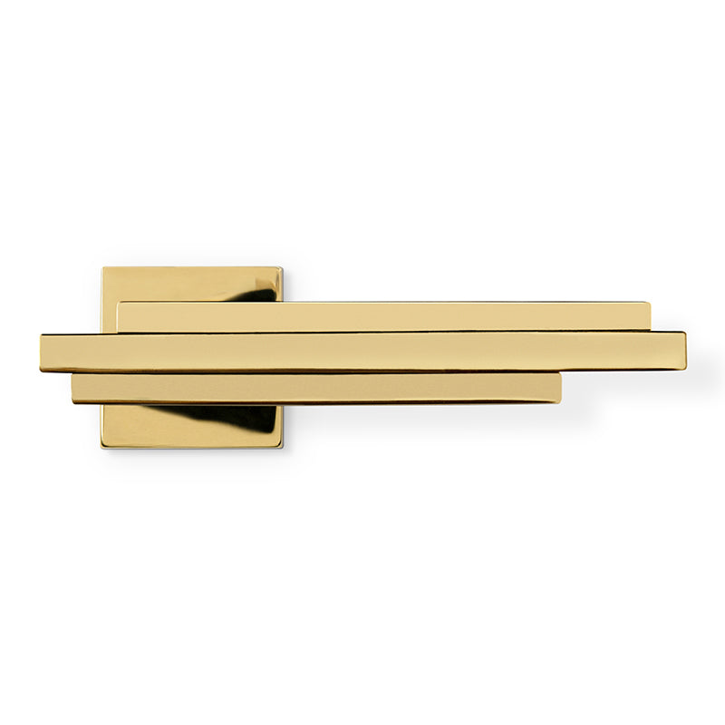 LUXURY GOLD DOOR LEVER SKYLINE CM3018 BY PULLCAST JEWELRY HARDWARE