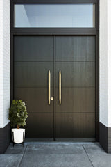 TWO GOLD DOOR HANDLE BRUBECK TW5001 BY PULLCAST JEWELRY HARDWARE