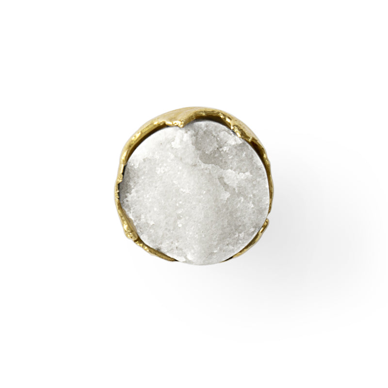 LUXURY GOLD CABINET KNOB TIFFANY QUARTZ LE4004 BY PULLCAST JEWELRY HARDWARE