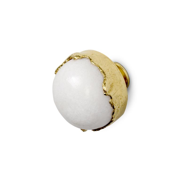LUXURY GOLD CABINET KNOB TIFFANY QUARTZ LE4003 BY PULLCAST JEWELRY HARDWARE