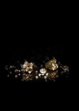 TWO LUXURY GOLD CABINET HANDLE FEU LE4001 BY PULLCAST JEWELRY HARDWARE