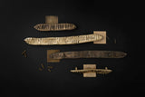 MULTIPLE GOLD CABINET HANDLE JALO  EA1075 BY PULLCAST JEWELRY HARDWARE
