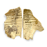LUXURY GOLD DOOR HANDLE LEAF EA1053 BY PULLCAST JEWELRY HARDWARE