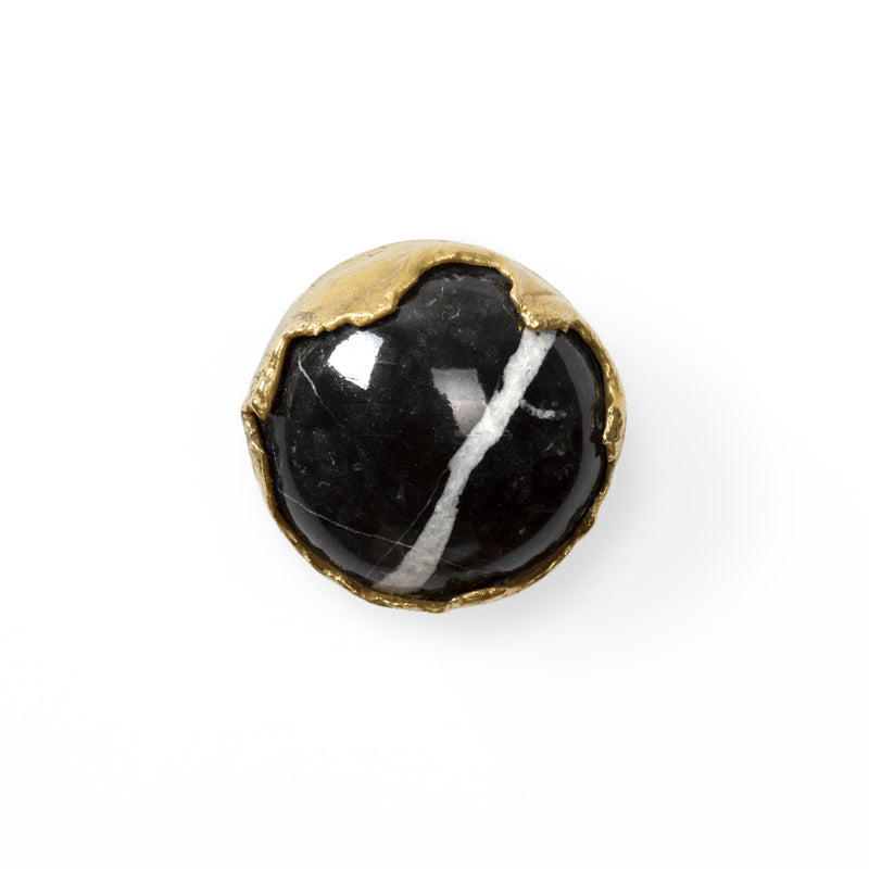 LUXURY GOLD DRAWER KNOB TIFFANY MARBLE CM3003 BY PULLCAST JEWELRY HARDWARE