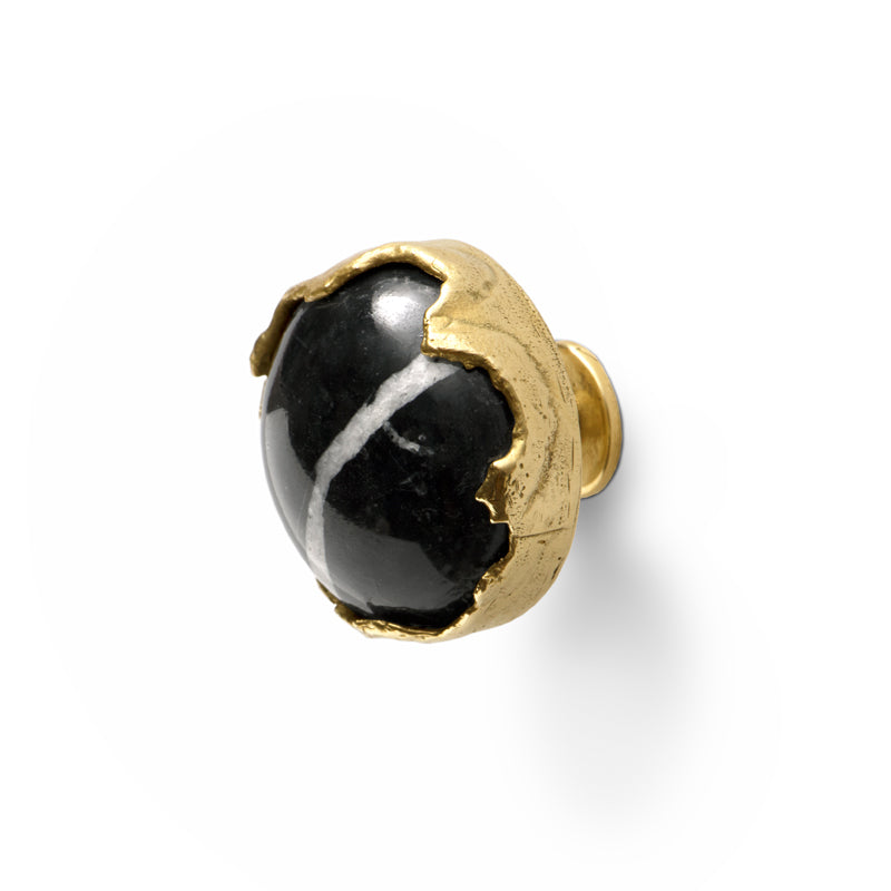 LUXURY GOLD DRAWER KNOB TIFFANY MARBLE CM3003 BY PULLCAST JEWELRY HARDWARE