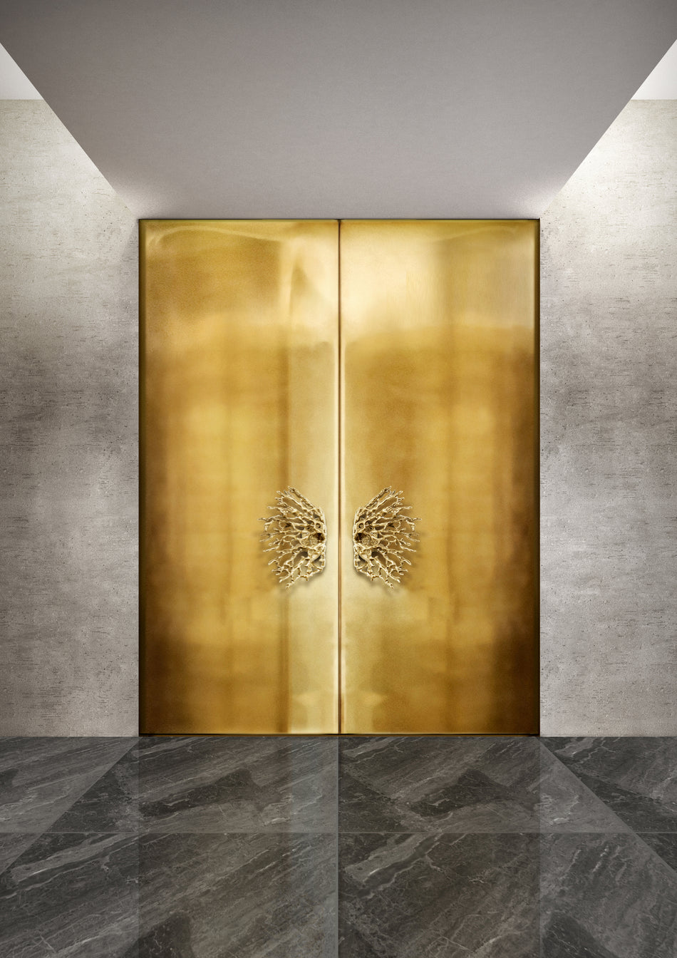 TWO LUXURY GOLD CABINET HANDLE TOILE OC2020 BY PULLCAST JEWELRY HARDWARE