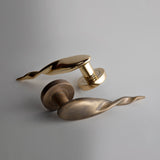 TWO GOLD DOOR LEVER LIBERTY CM3025 BY PULLCAST JEWELRY HARDWARE