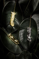 THREE LUXURY GOLD DRAWER HANDLE NOUVEAU EA1012 BY PULLCAST JEWELRY HARDWARE