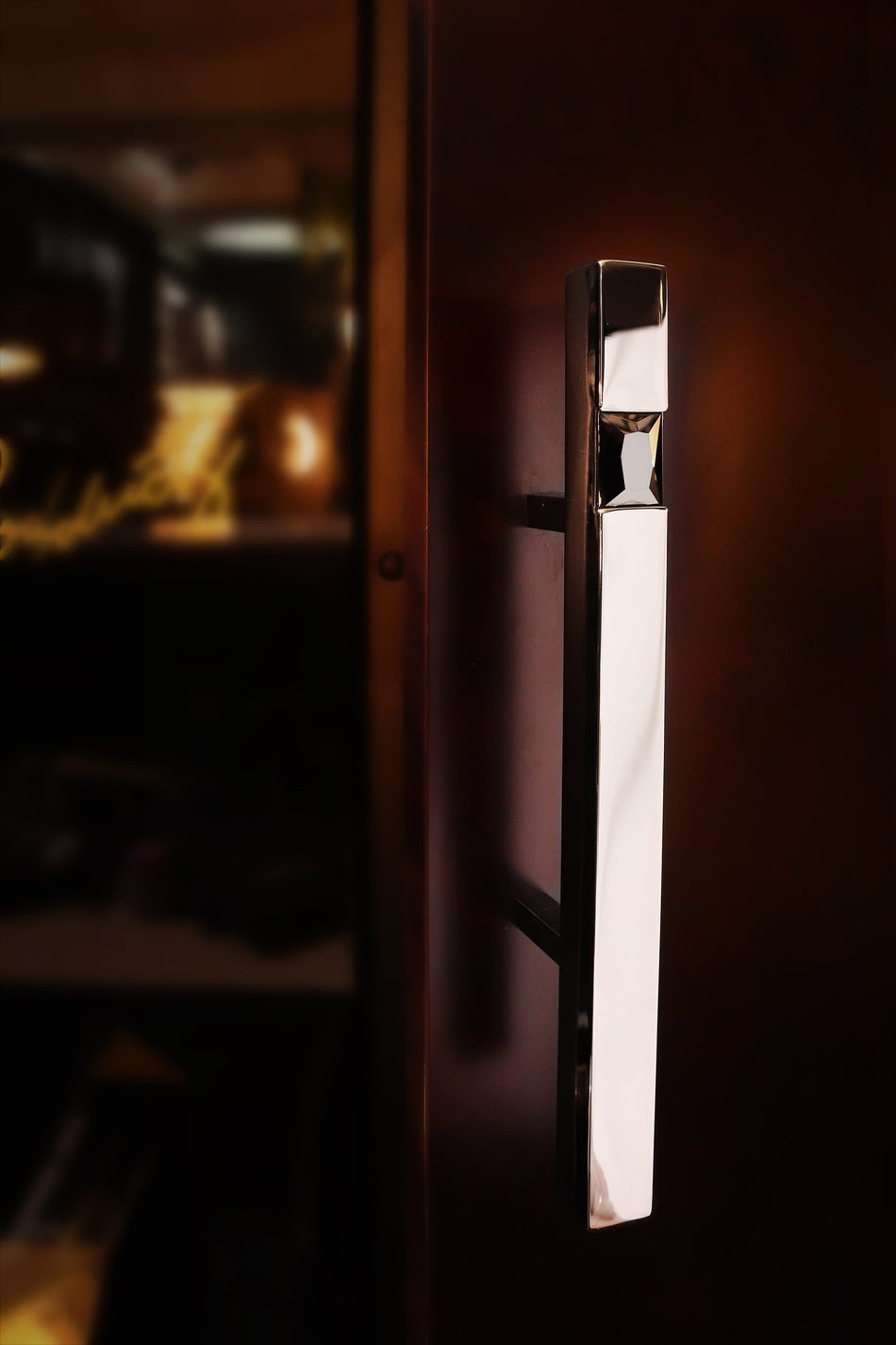 LUXURY SILVER CABINET HANDLE ONYX LE4014 BY PULLCAST JEWELRY HARDWARE