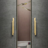 TWO LUXURY GOLD DOOR PULL SKYLINE CM3013 BY PULLCAST JEWELRY HARDWARE