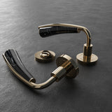 TWO LUXURY GOLD DOOR LEVER CLASH CM3047 BY PULLCAST JEWELRY HARDWARE