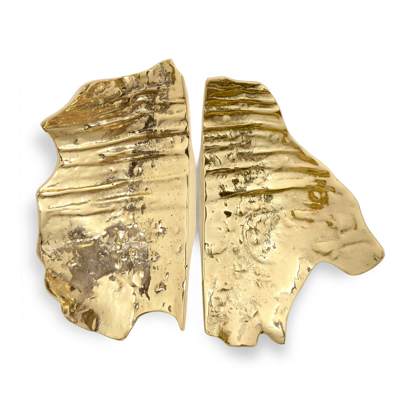 LUXURY GOLD DOOR HANDLE LEAF BY PULLCAST JEWELRY HARDWARE