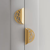 TWO GOLD ATLAS CABINET HANDLE BY PULLCAST JEWELRY HARDWARE